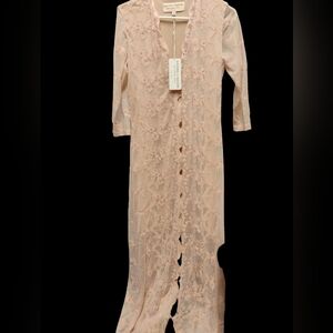 Women's pink floral lace dress sisters by nature Kimber Parker size small nwt